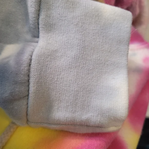 Tie-Dye Hooded Sweatshirt - Pink, Yellow & Gray - Picture 6 of 6
